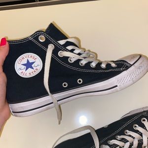 women’s black high top converse